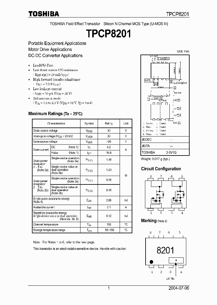 TPCP8201_1328022.PDF Datasheet