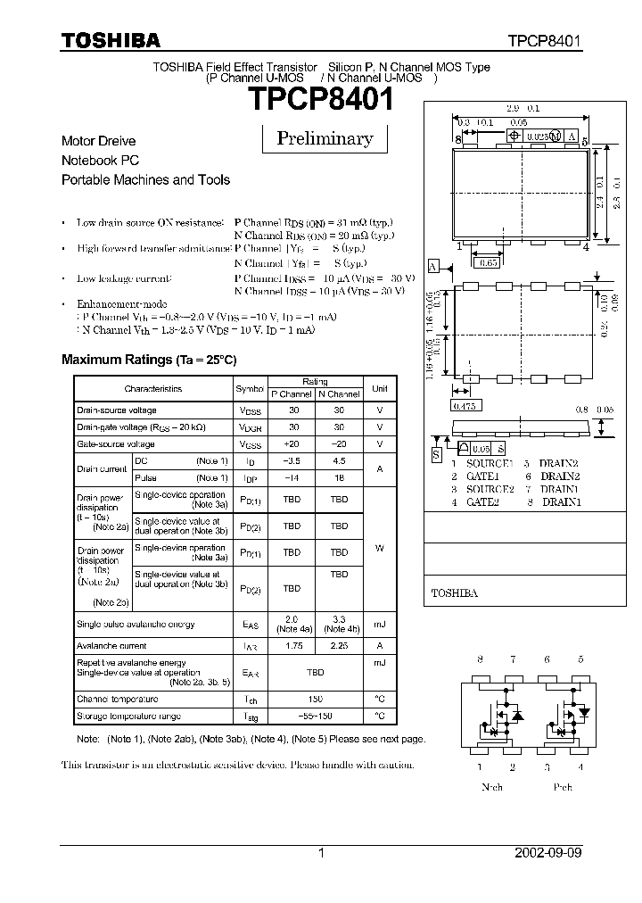 TPCP8401_1328023.PDF Datasheet