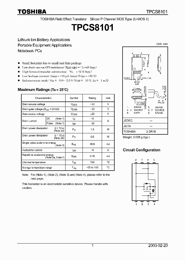 TPCS8101_1328026.PDF Datasheet