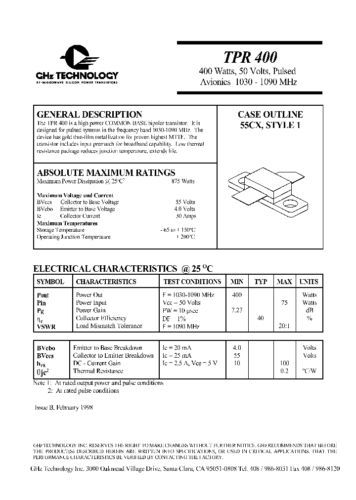 TPR400_1328143.PDF Datasheet