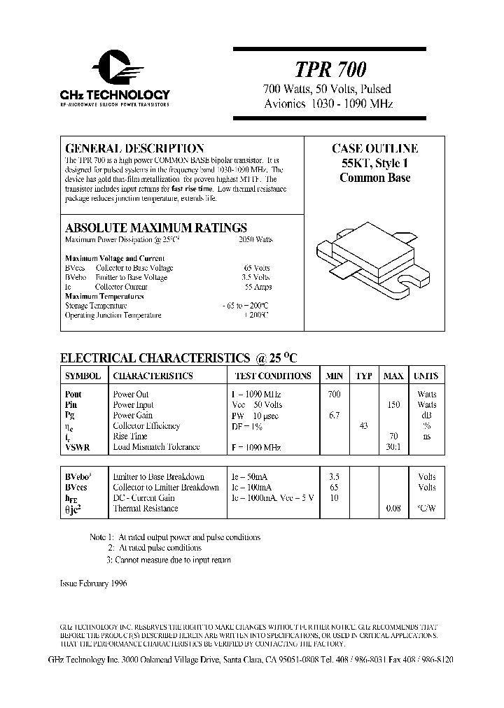TPR700_1328147.PDF Datasheet