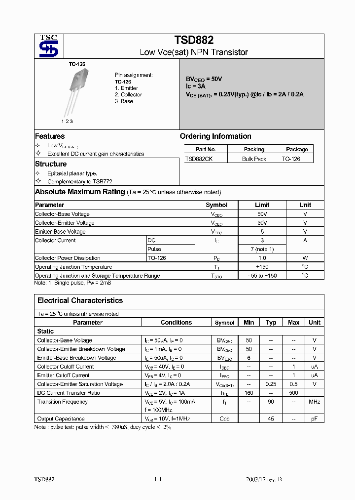 TSD882CK_1329367.PDF Datasheet