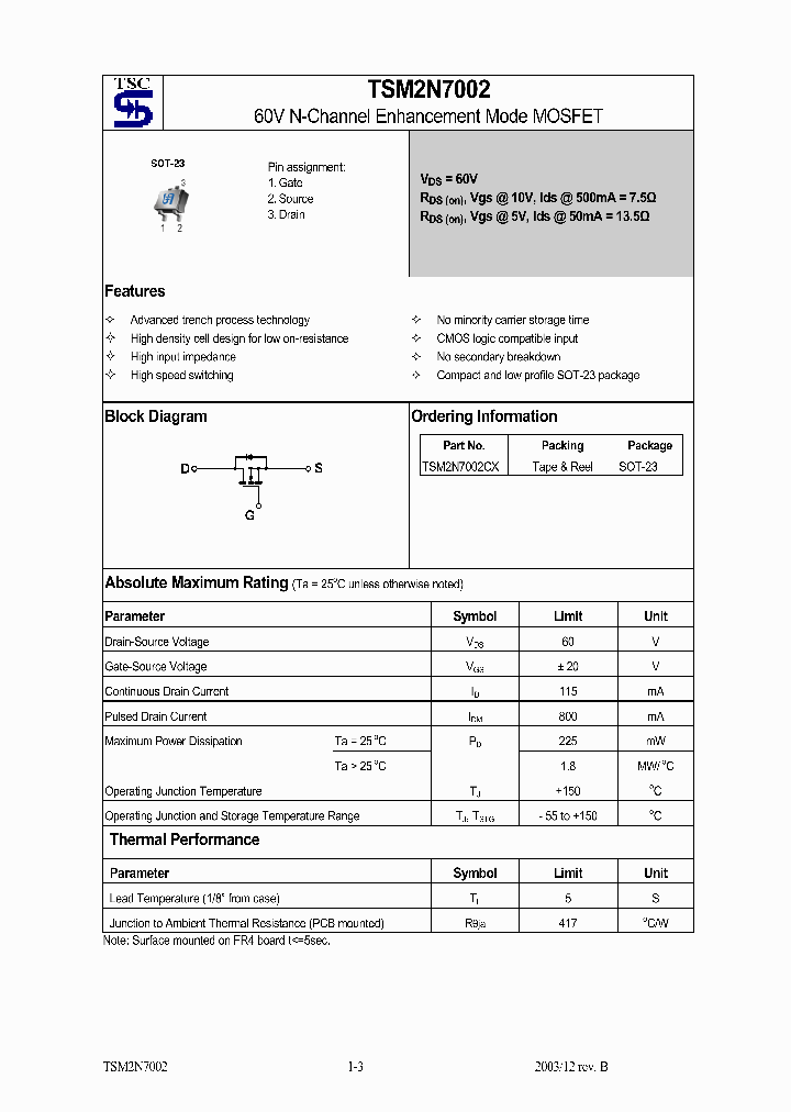 TSM2N7002CX_1329516.PDF Datasheet