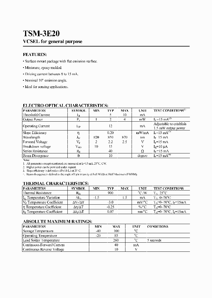 TSM-3E20_1329526.PDF Datasheet