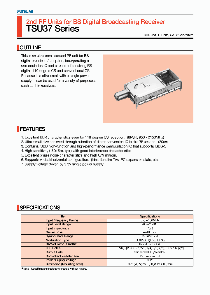 TSU37_1329749.PDF Datasheet