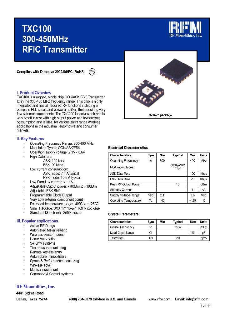 TXC100_1329927.PDF Datasheet