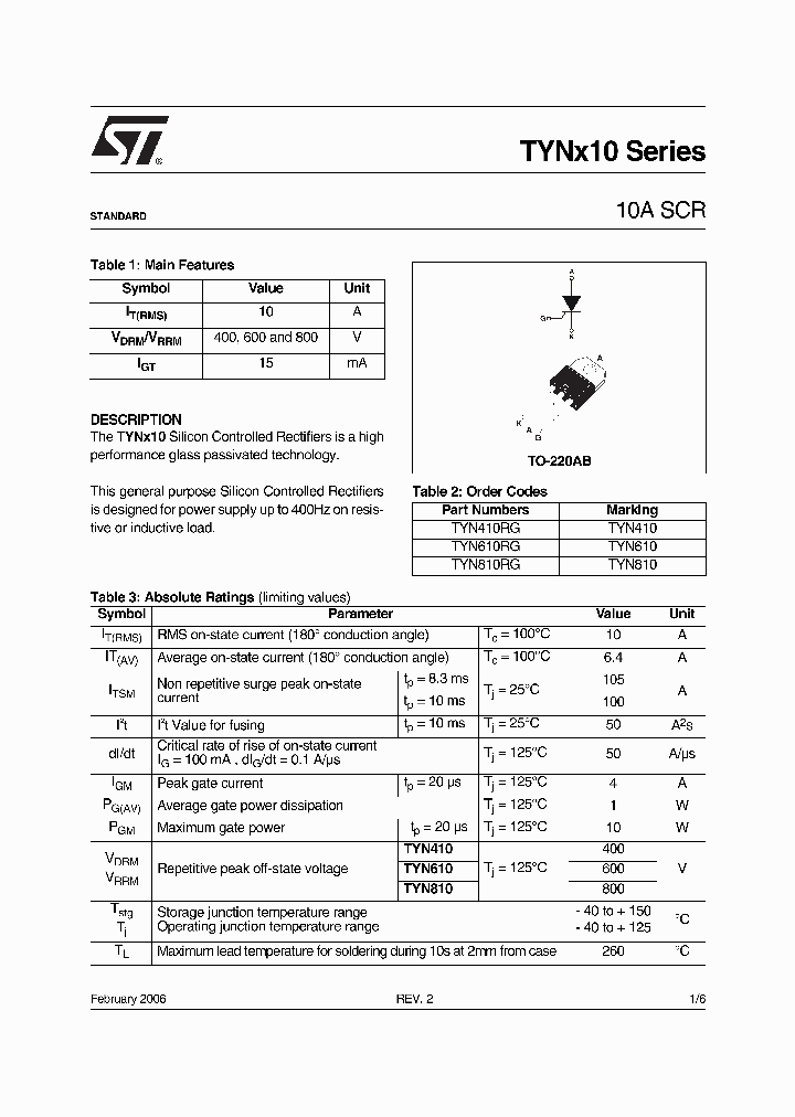 TYNX10_1139170.PDF Datasheet