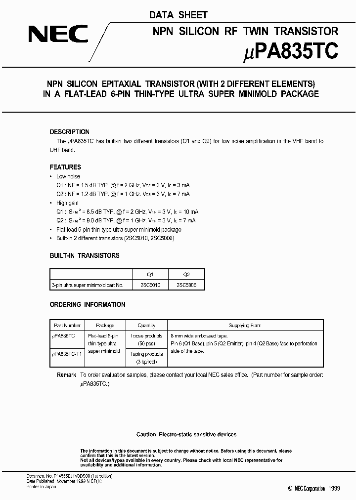 UPA835_1169920.PDF Datasheet