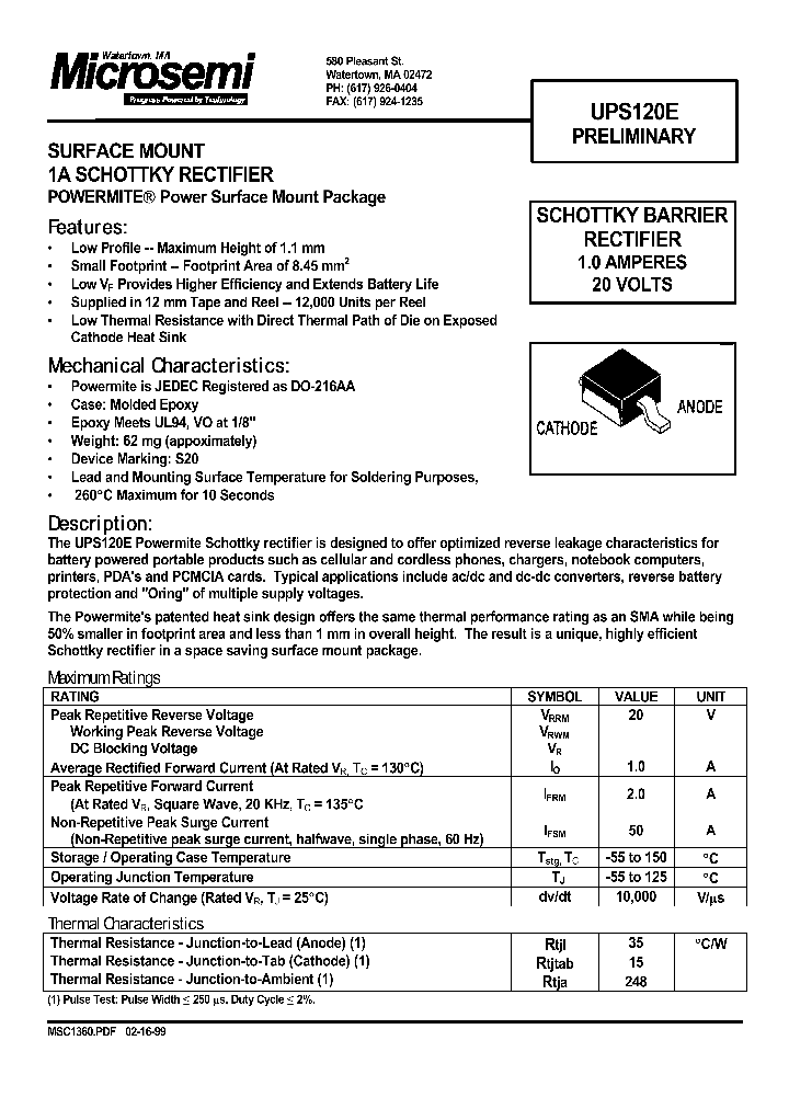 UPS120E_1085939.PDF Datasheet