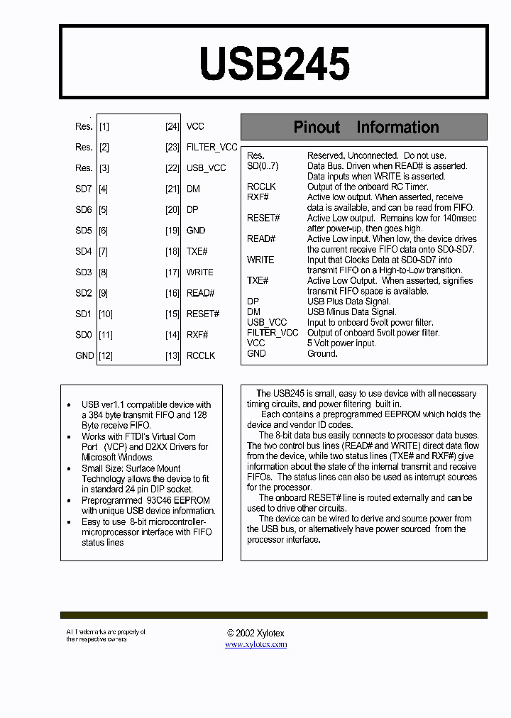 USB245_1332926.PDF Datasheet