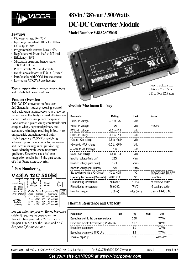 V48A28C500B_1045337.PDF Datasheet