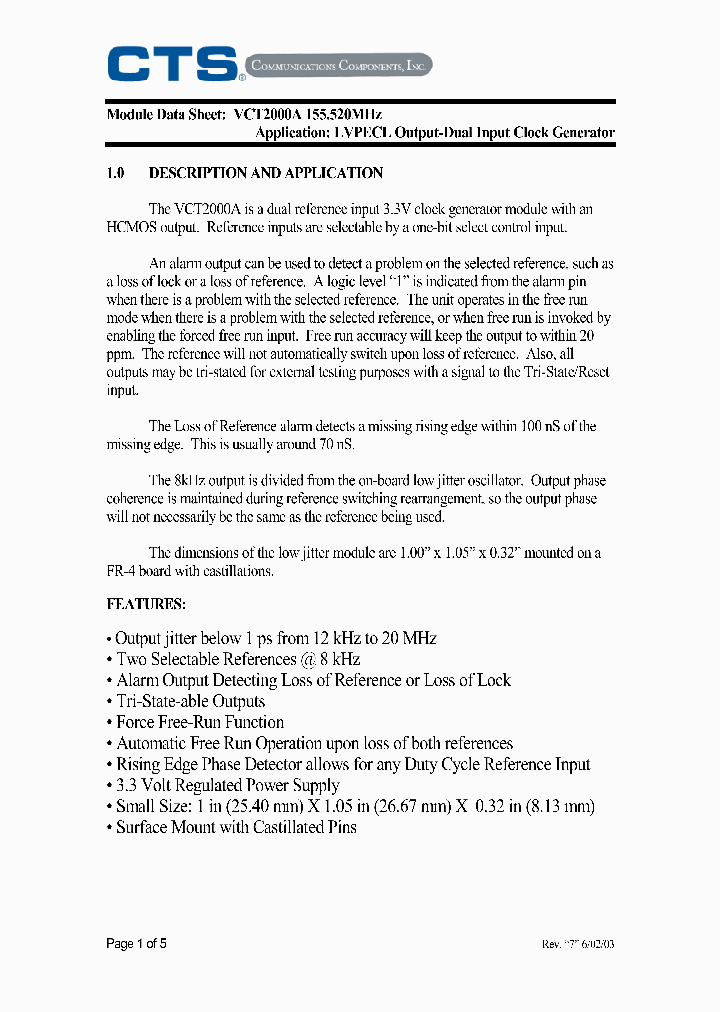 VCT2000A_1334245.PDF Datasheet