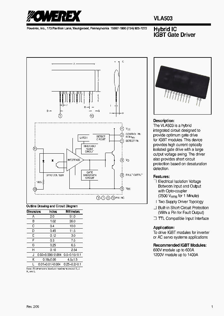 VLA503_1334479.PDF Datasheet