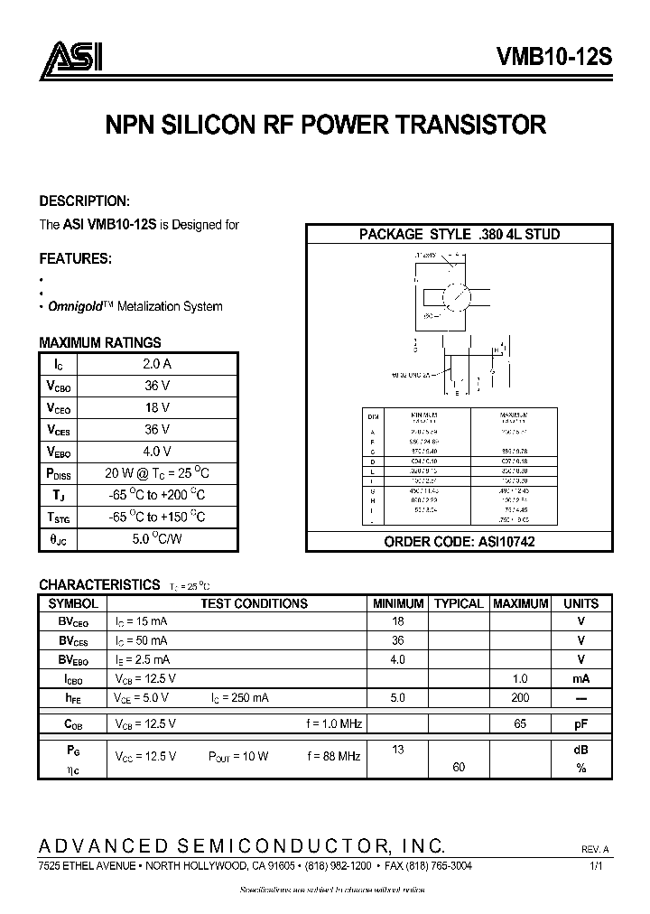 VMB10-12S_1151167.PDF Datasheet