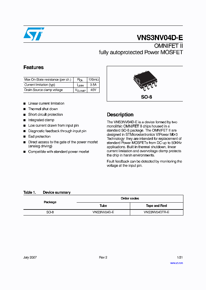 VNS3NV04DTR-E_1334750.PDF Datasheet