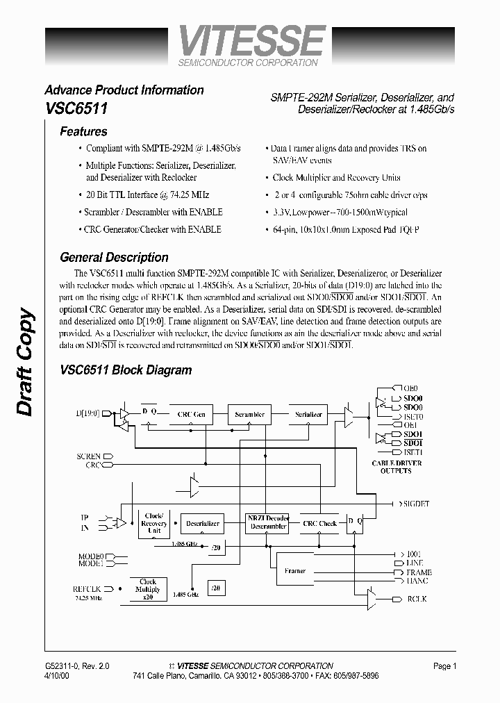 VSC6511RC_1335038.PDF Datasheet