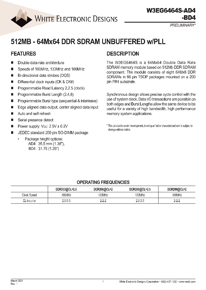 W3EG6464S335BD4_1335546.PDF Datasheet