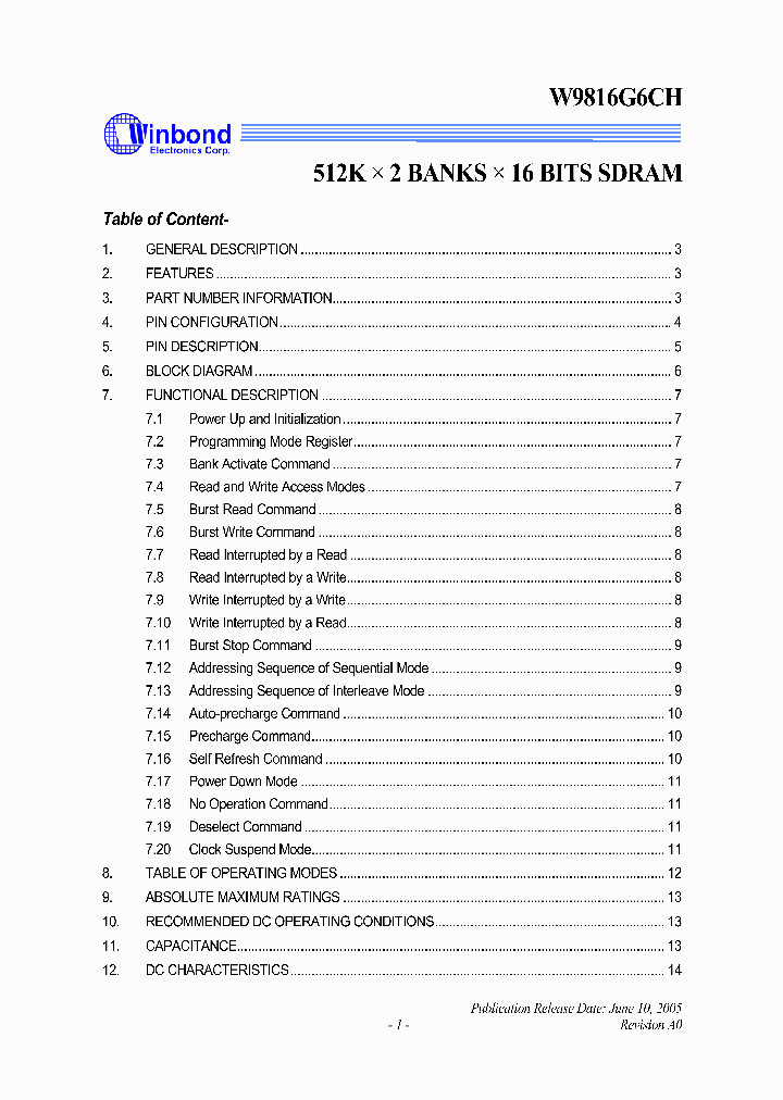 W9816G6CH_1170831.PDF Datasheet