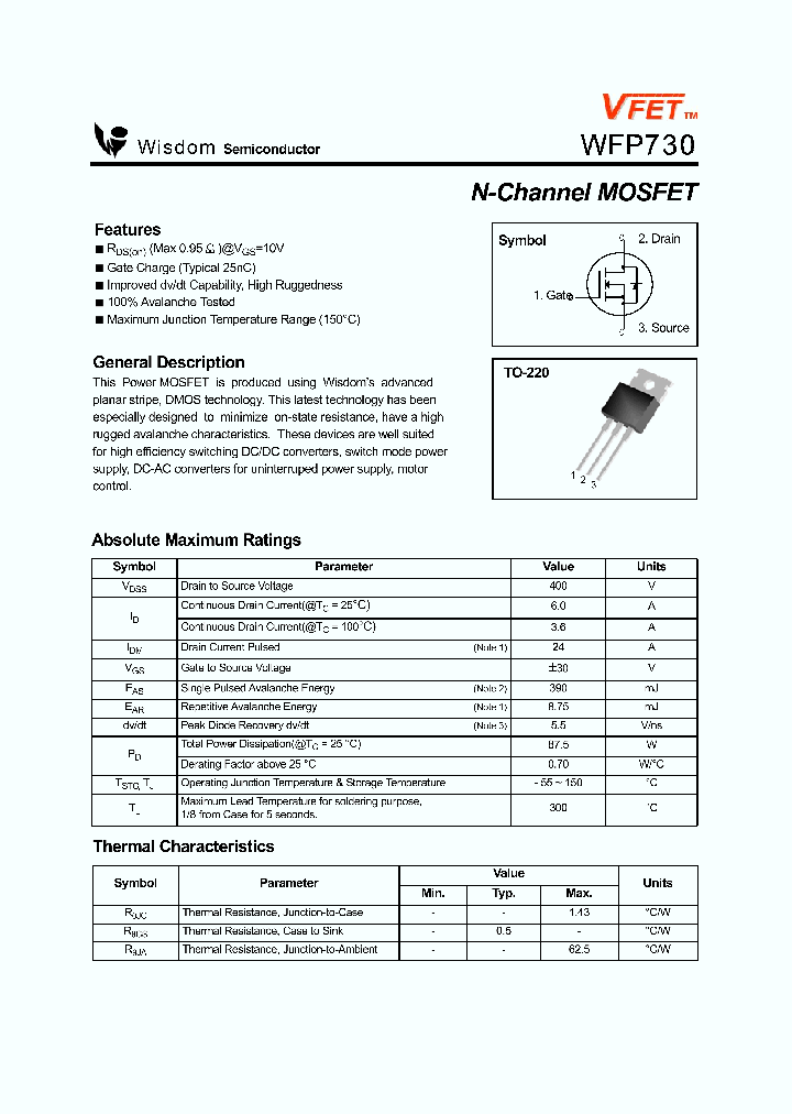 WFP730_1183277.PDF Datasheet
