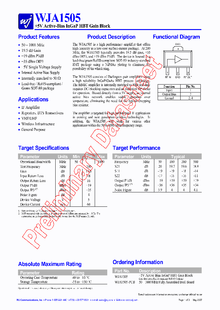 WJA1505-PCB_1336153.PDF Datasheet