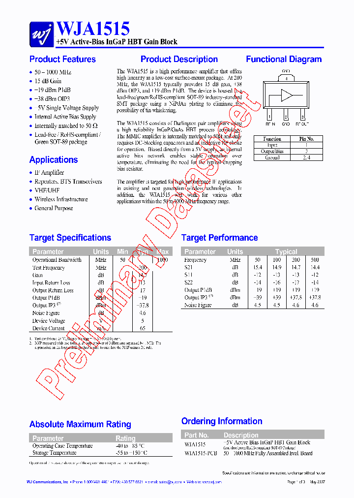 WJA1515-PCB_1336155.PDF Datasheet