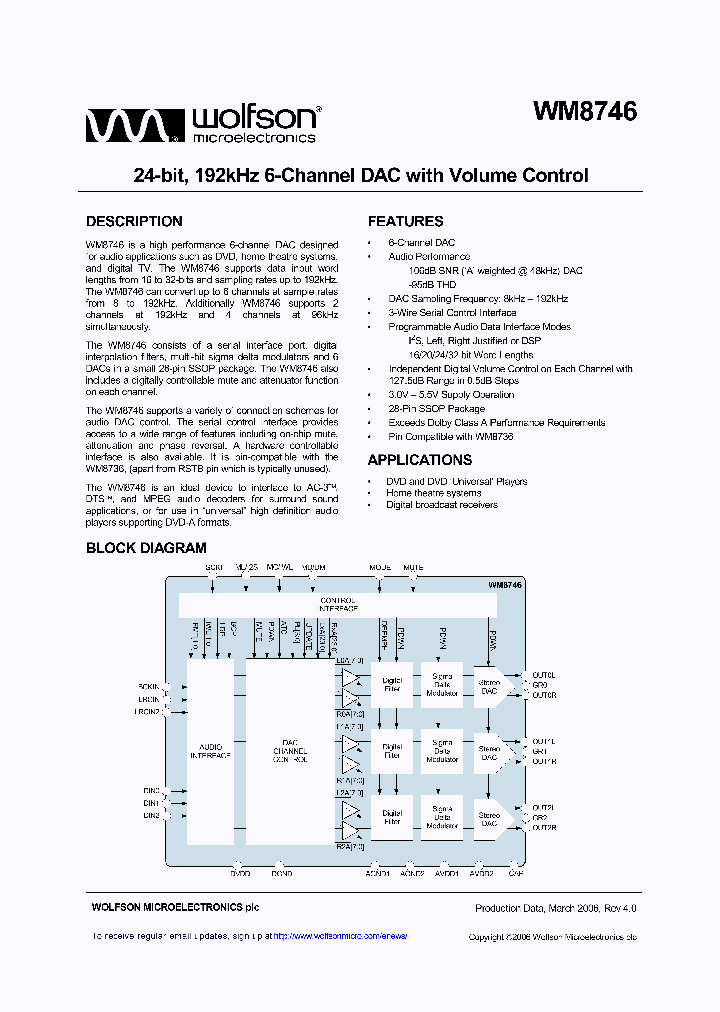 WM8746SEDS_1121602.PDF Datasheet