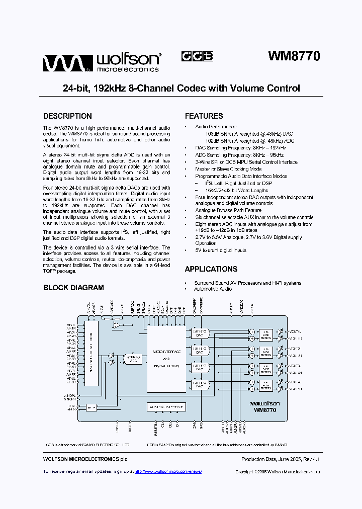 WM8770SIFT_1165065.PDF Datasheet