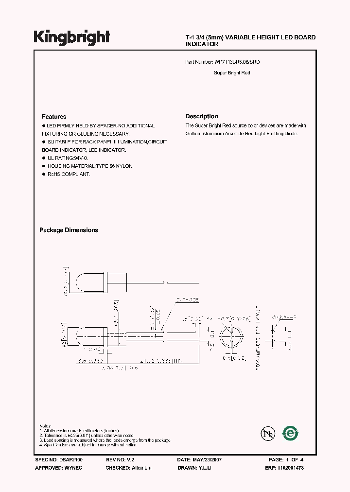 WP7113BR508SRD_1336645.PDF Datasheet