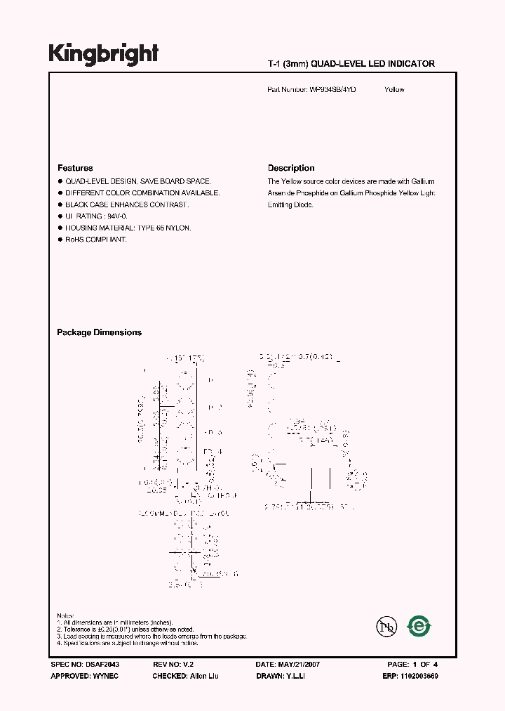 WP934SB4YD_1336805.PDF Datasheet