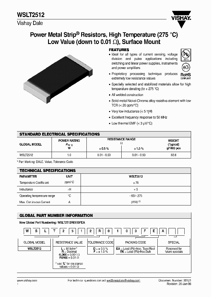 WSLT2512R0100FEK_1336924.PDF Datasheet