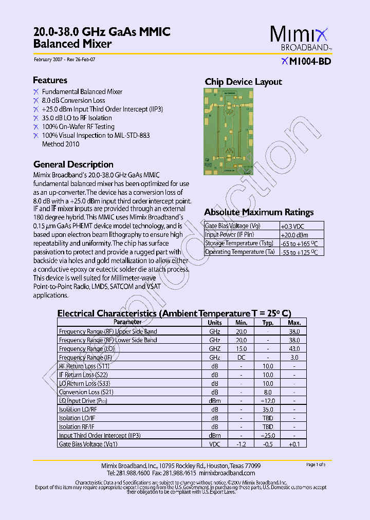 XM1004-BD-EV1_1116693.PDF Datasheet