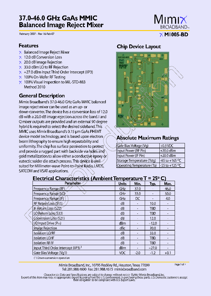 XM1005-BD_1116688.PDF Datasheet