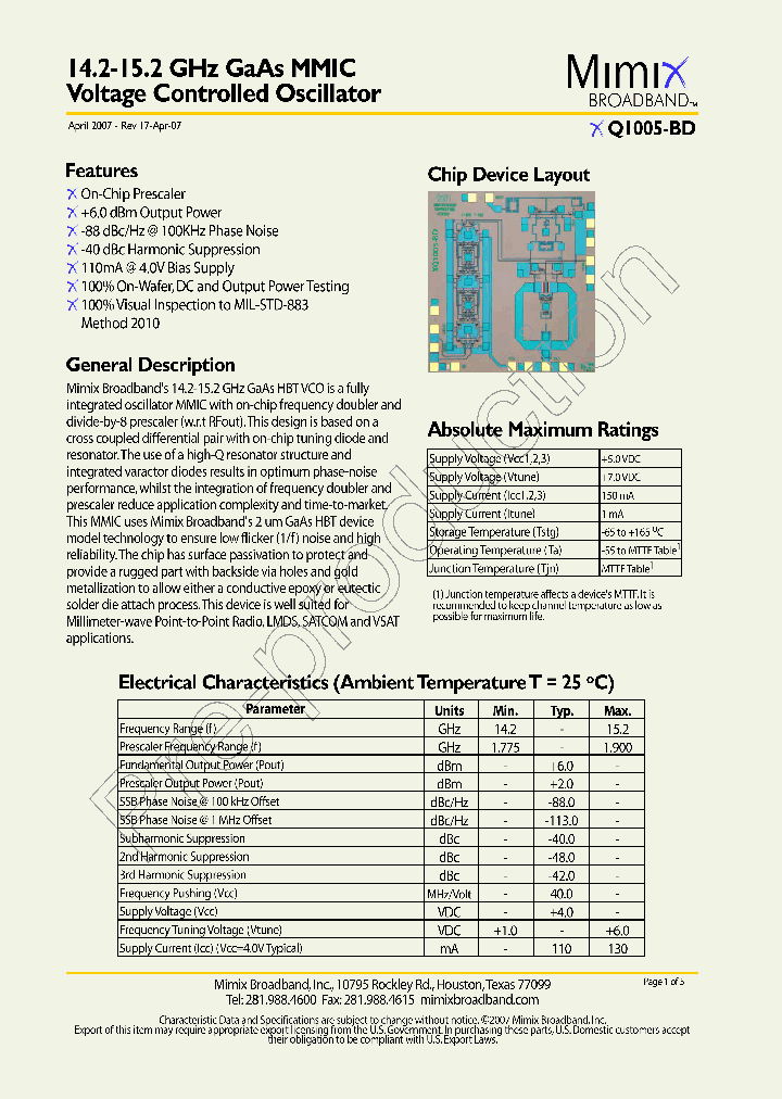 XQ1005-BD_1116756.PDF Datasheet