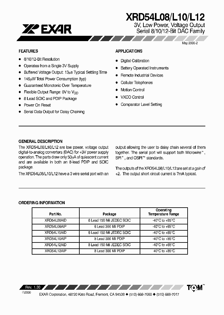 XRD54L10AID_1087761.PDF Datasheet