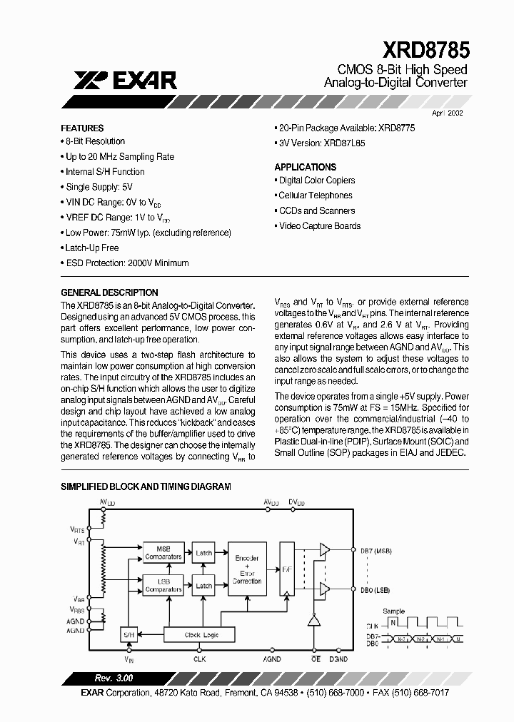 XRD8785AIP_1338291.PDF Datasheet