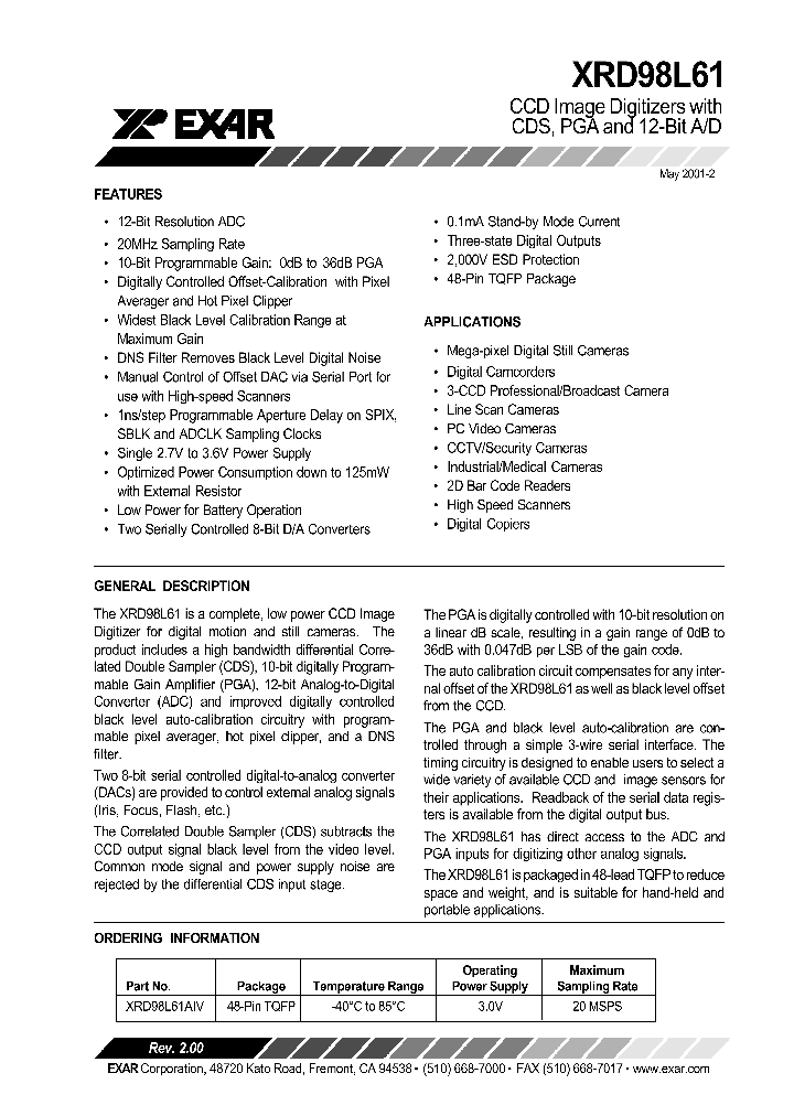 XRD98L6101_1338309.PDF Datasheet