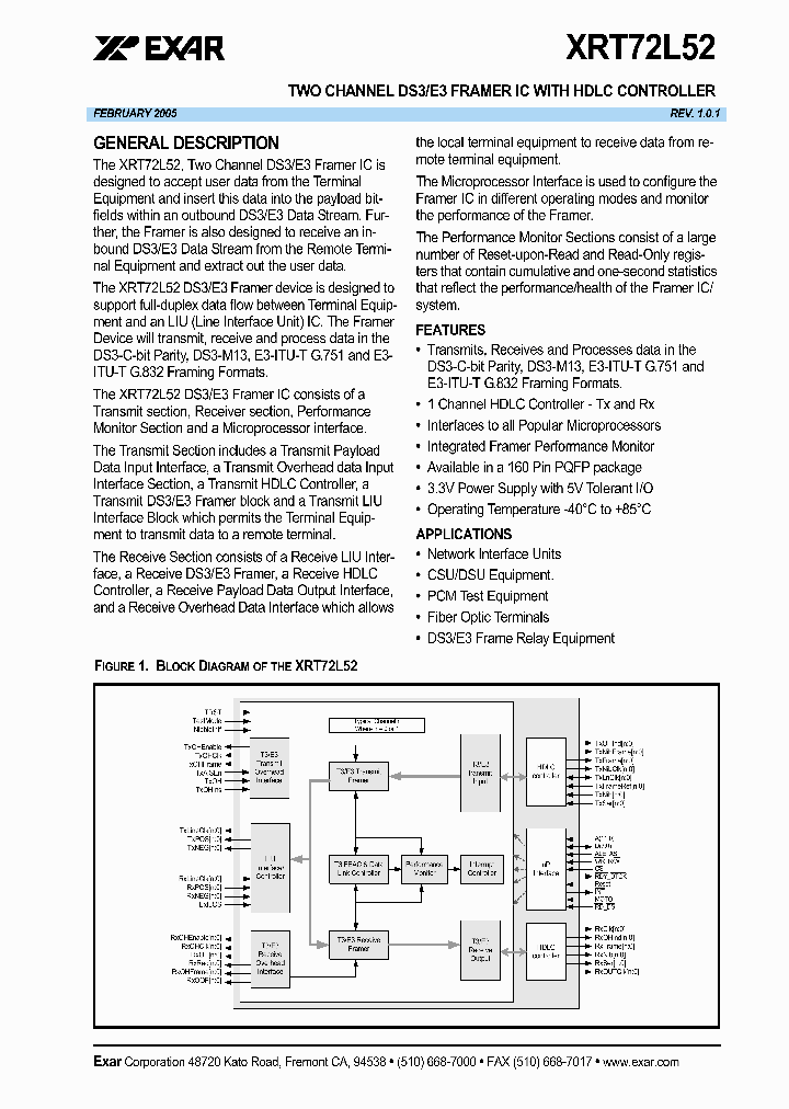 XRT72L52IQ_1177799.PDF Datasheet