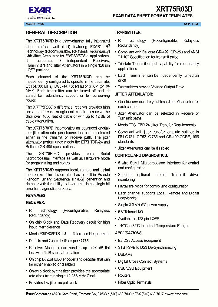XRT75R03D06_1338386.PDF Datasheet