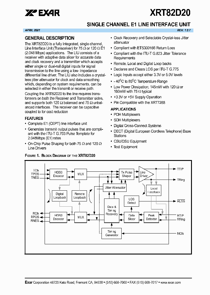XRT82D20IW_1338402.PDF Datasheet