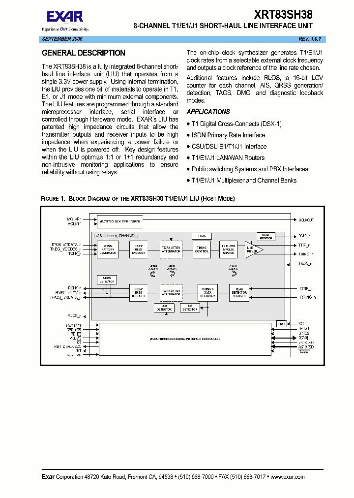 XRT83SH380609_1338416.PDF Datasheet