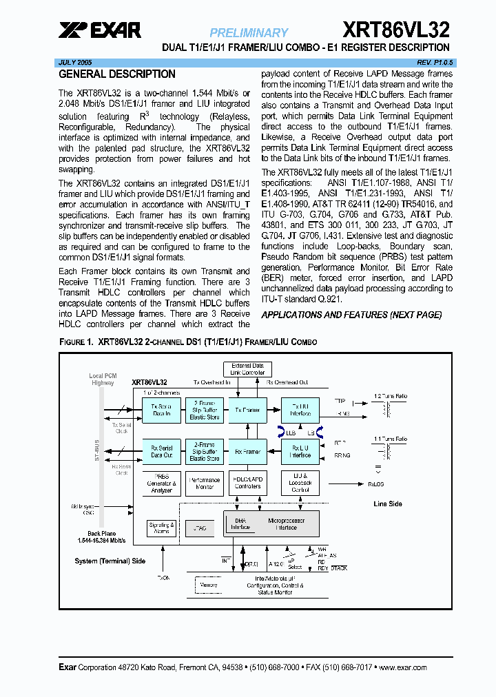 XRT86VL32IB_1338438.PDF Datasheet