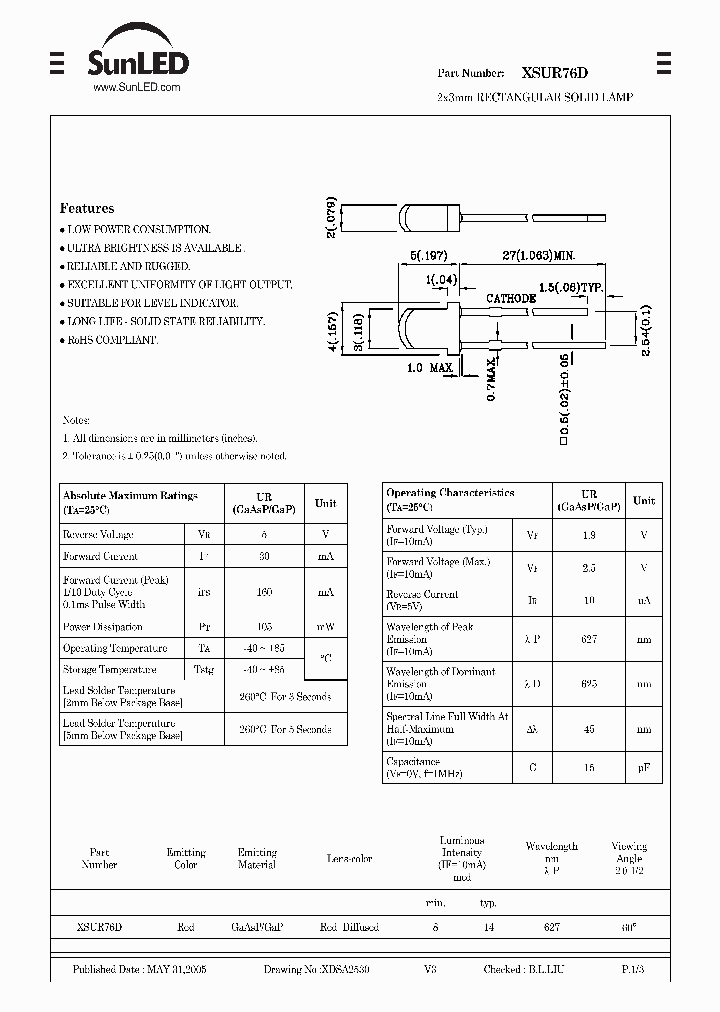 XSUR76D_1338482.PDF Datasheet