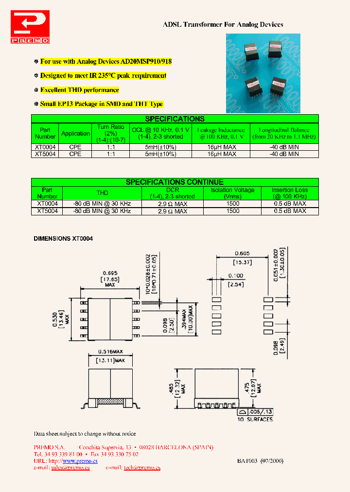 XT5004_1338494.PDF Datasheet