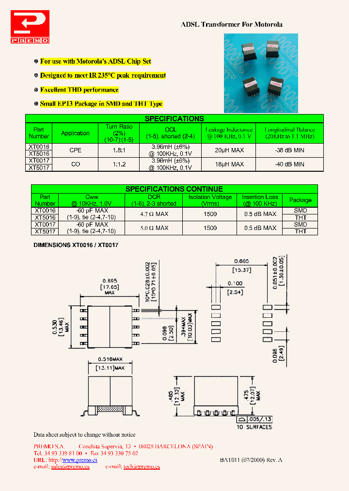 XT5017_1338500.PDF Datasheet