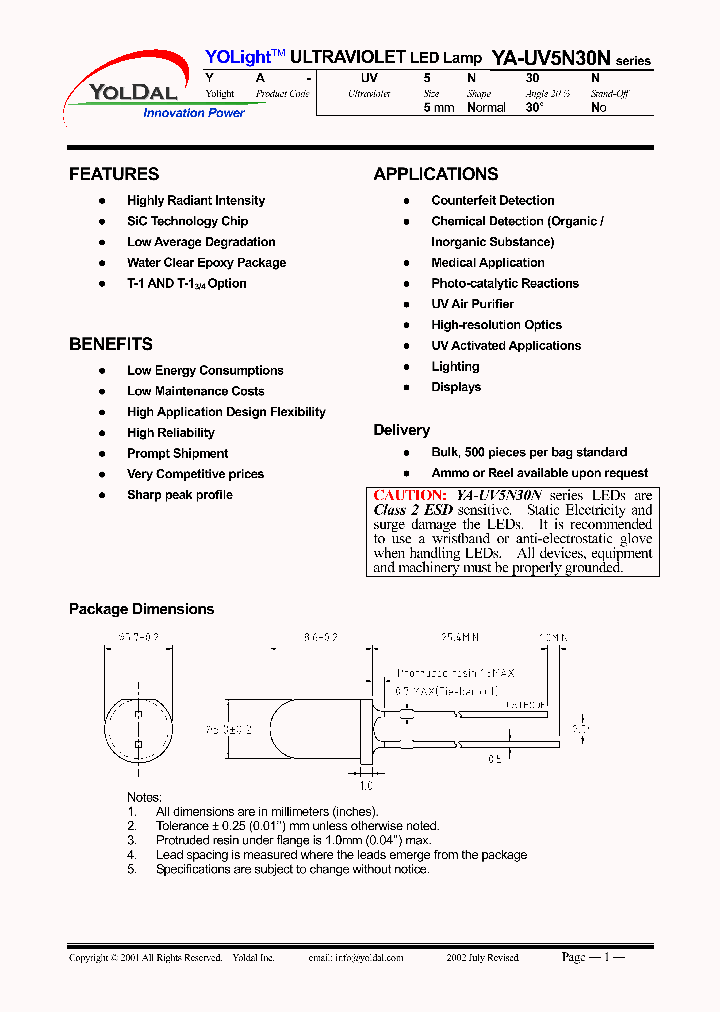YA-UV5N30N_1338579.PDF Datasheet