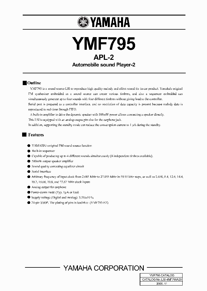 YMF795_1163509.PDF Datasheet