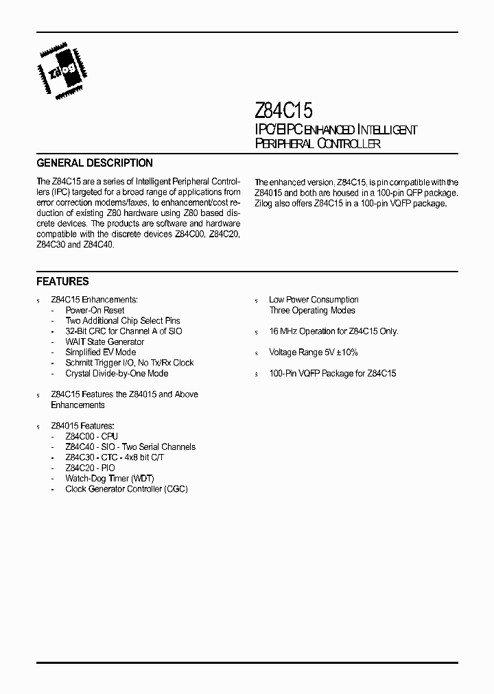 Z84C15_1176675.PDF Datasheet