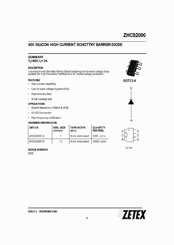 ZHCS200002_1339050.PDF Datasheet