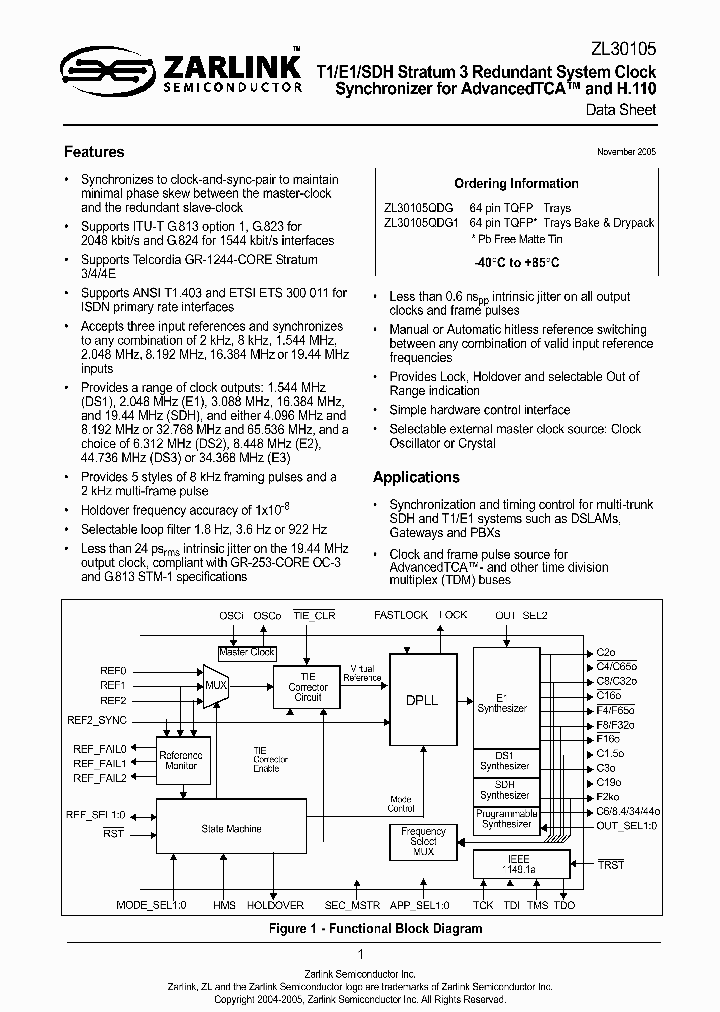 ZL30105QDG1_1062727.PDF Datasheet