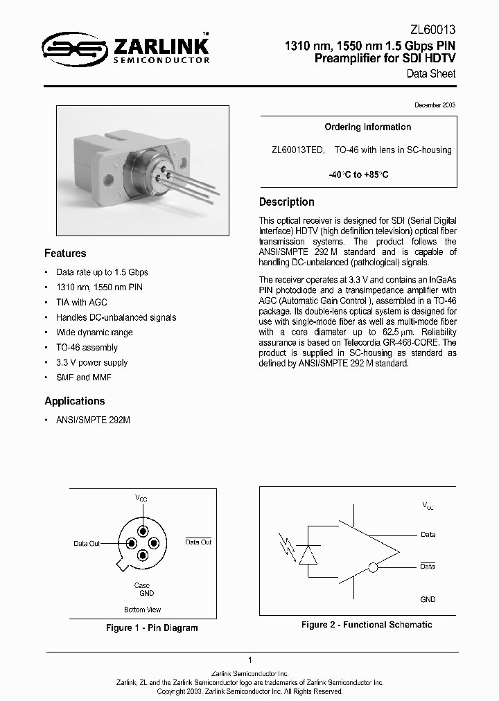ZL60013TED_1121201.PDF Datasheet